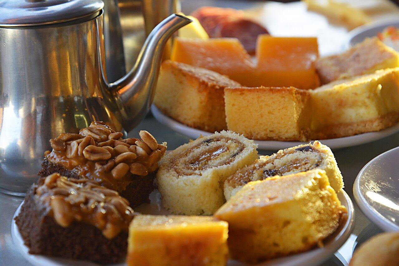 Mesa de bolos e rocamboles